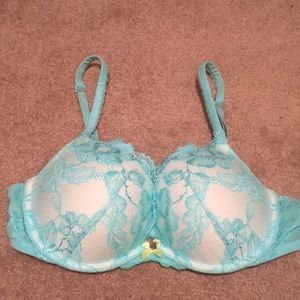 LIGHTLY USED aqua lace VS push up bra